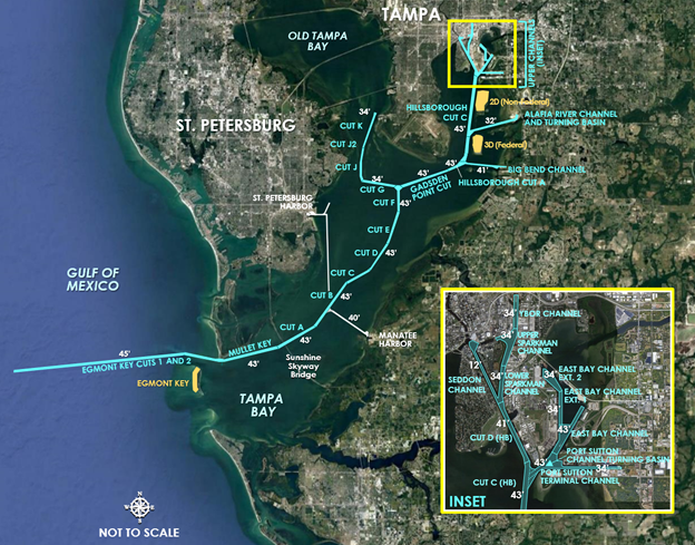 Tampa Harbor, Florida Study Investigations project map